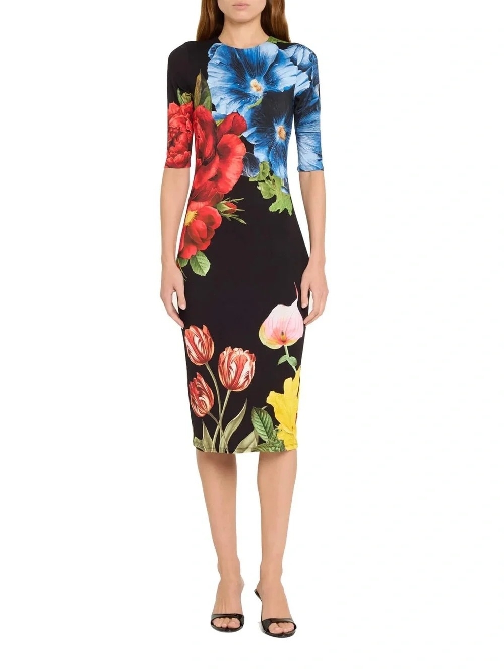 Alice + Olivia Delora Le Parisien Midi Dress Size 2 - Picture 4 of 10